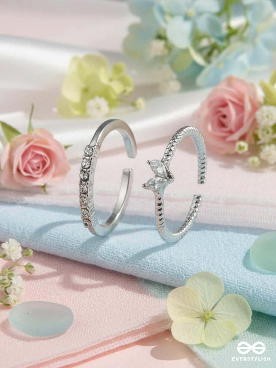 Stellar Glint - Minimal Silver Rings