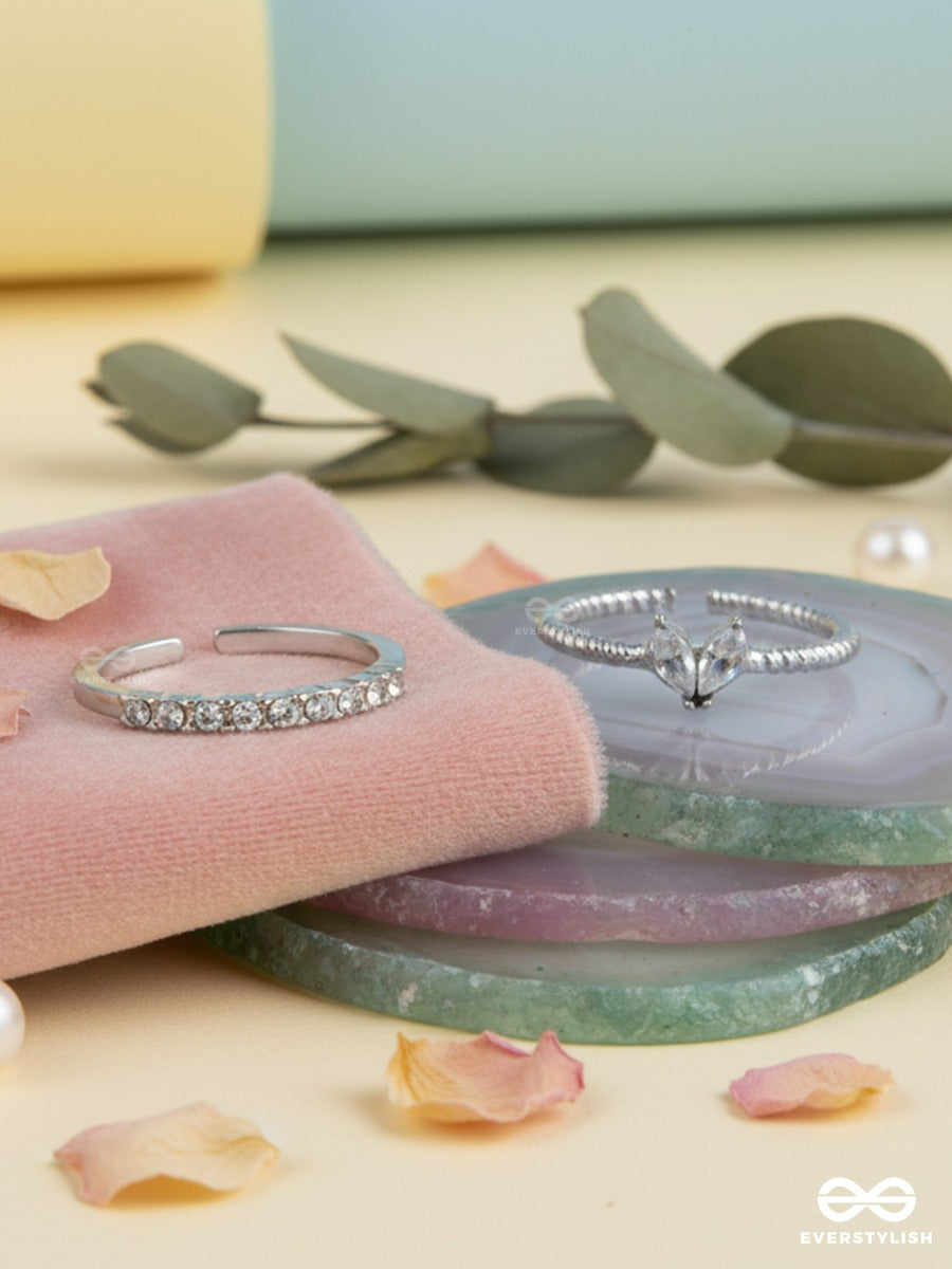 Stellar Glint - Minimal Silver Rings