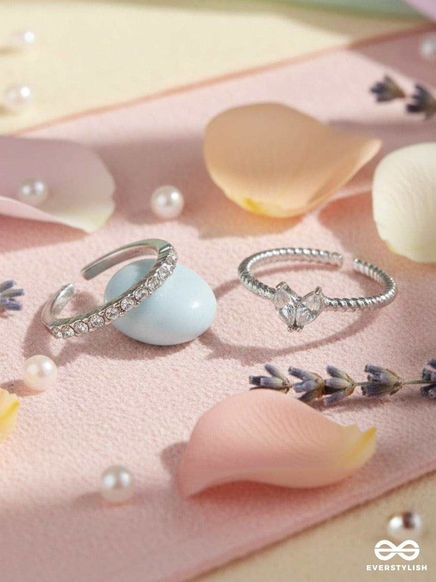 Stellar Glint - Minimal Silver Rings