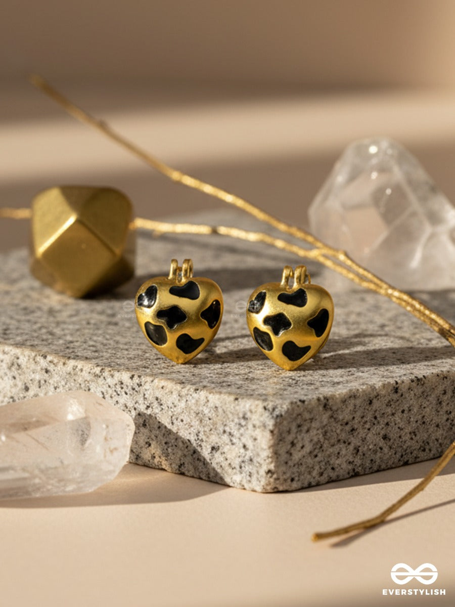 Wild At Heart - Leopard Heart Studs