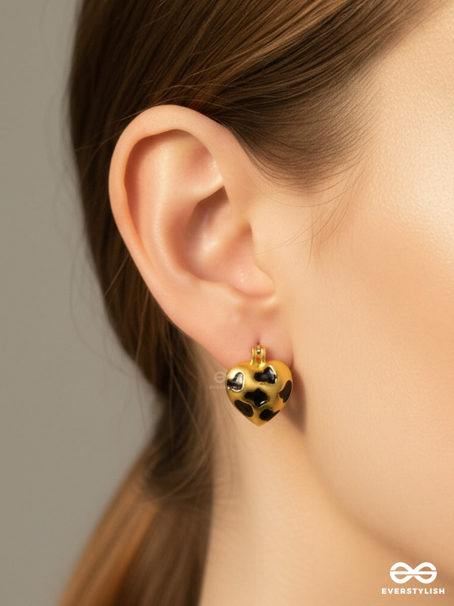 Wild At Heart - Leopard Heart Studs