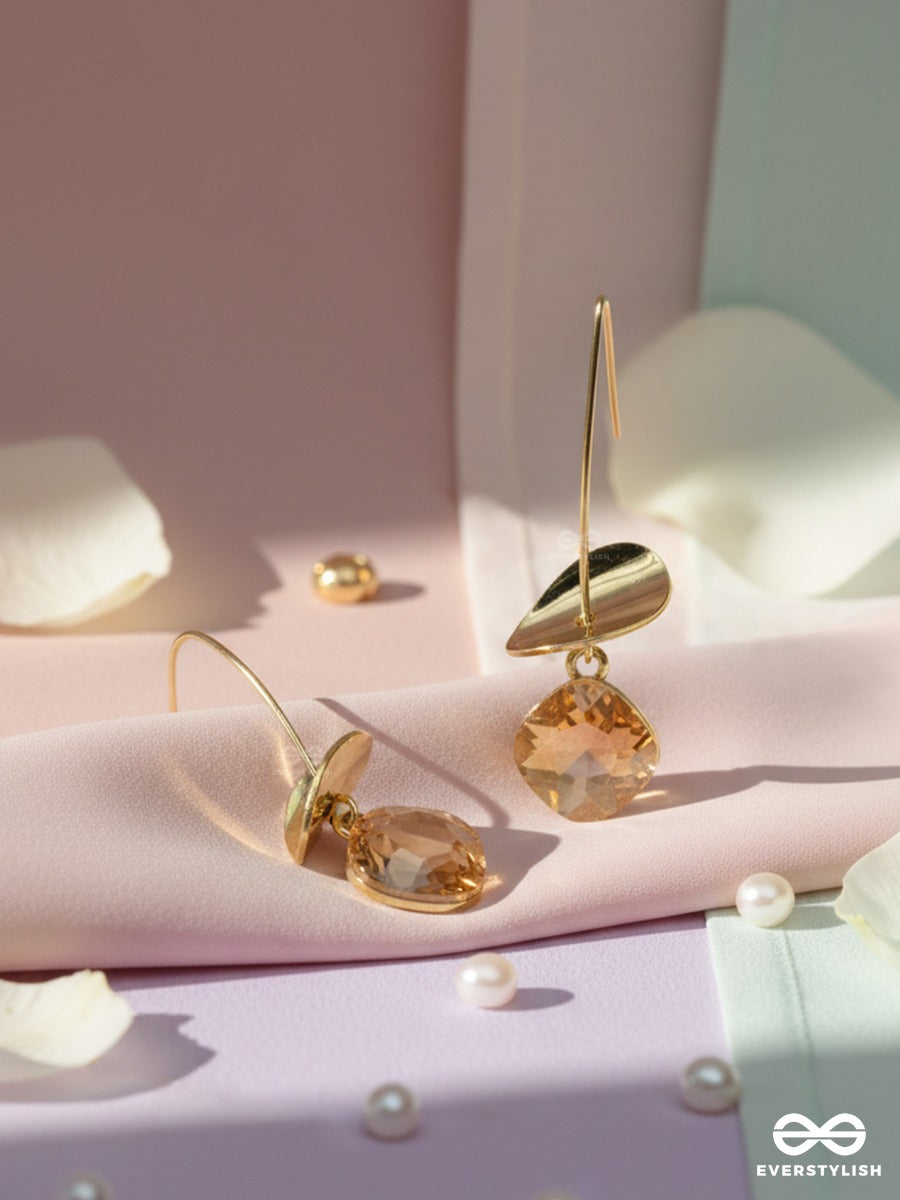 Facet Fall - Geometric Drop Earrings