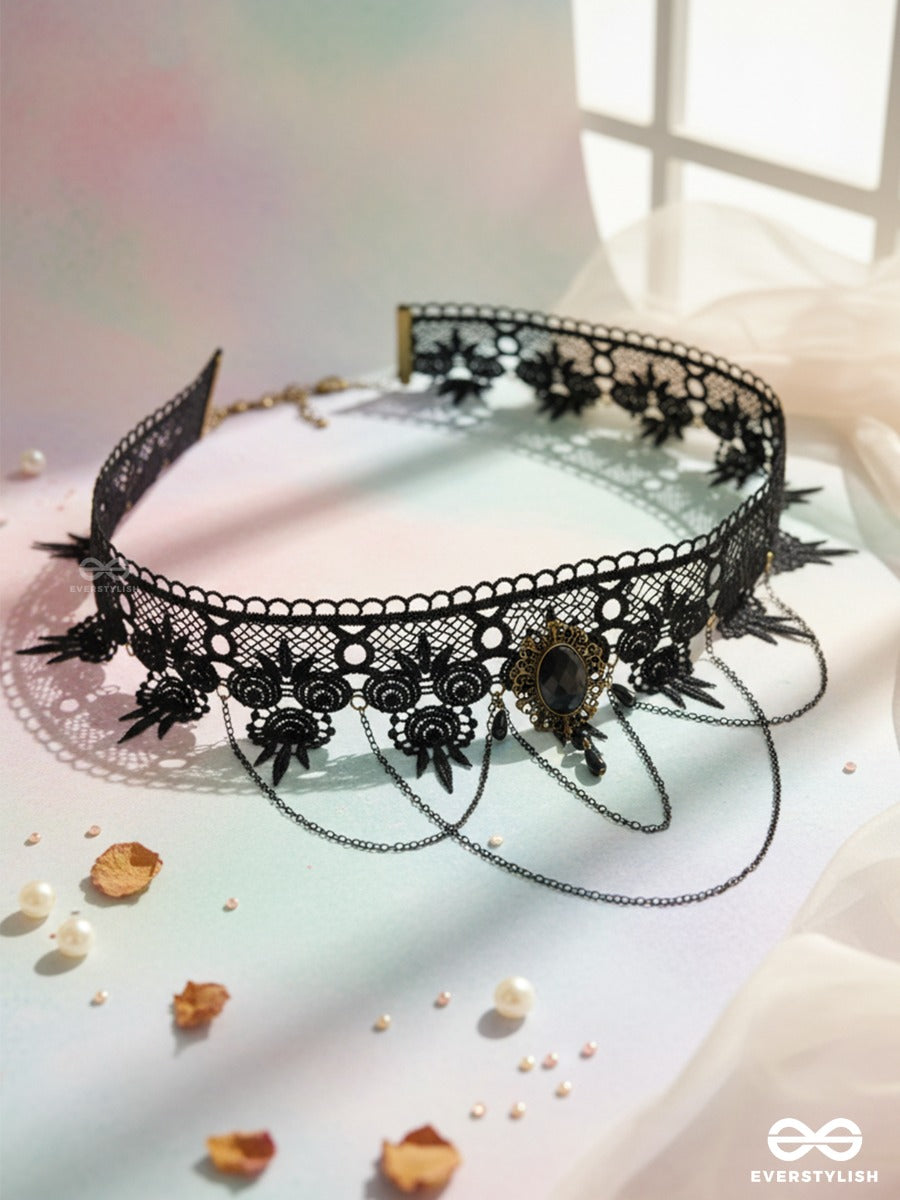 Crown Of Shadows - Layered Lace Choker