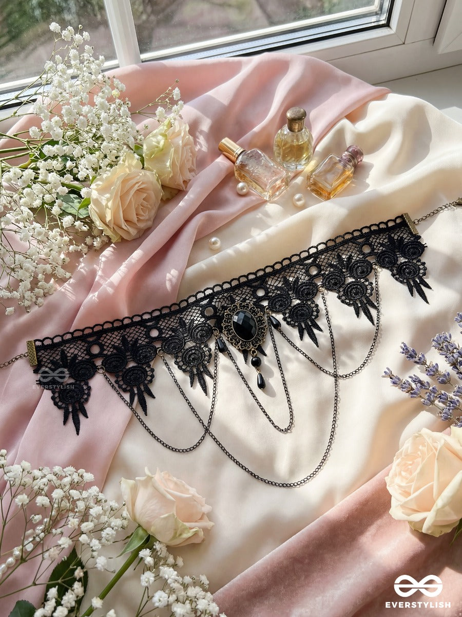 Crown Of Shadows - Layered Lace Choker