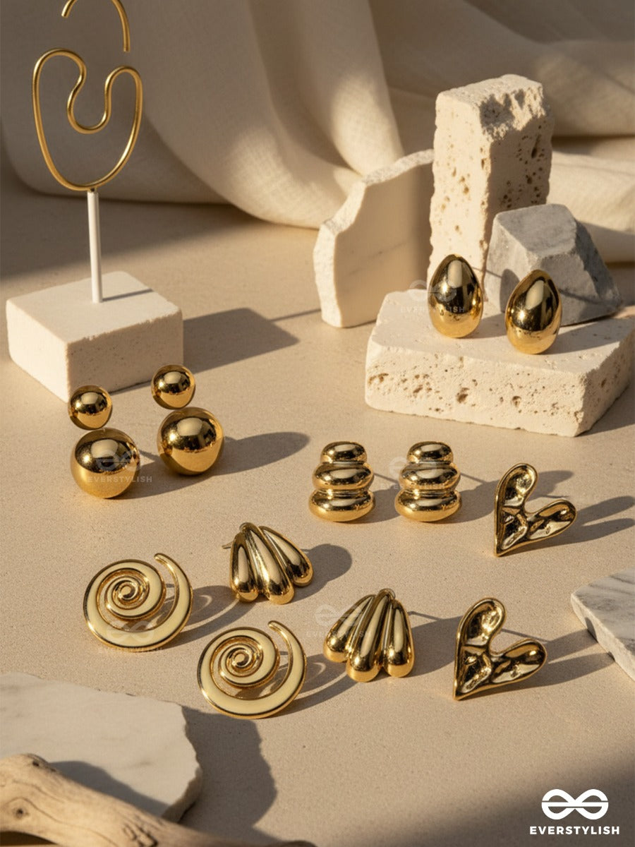 Glam Code - Golden Earring Set