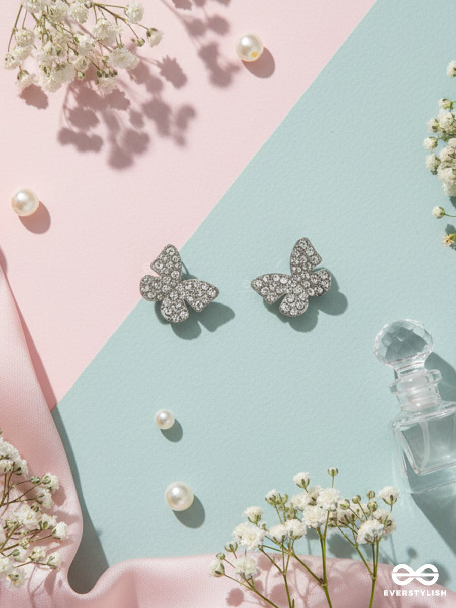 Glimmer Wings - Crystal Stud Earrings