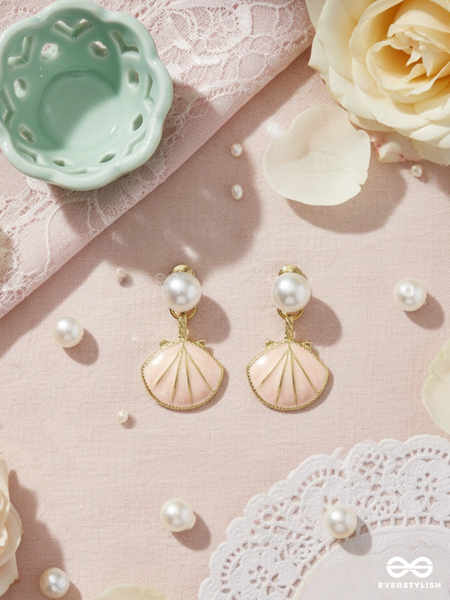 Isla Pearl - Blush Shell Drop Earrings