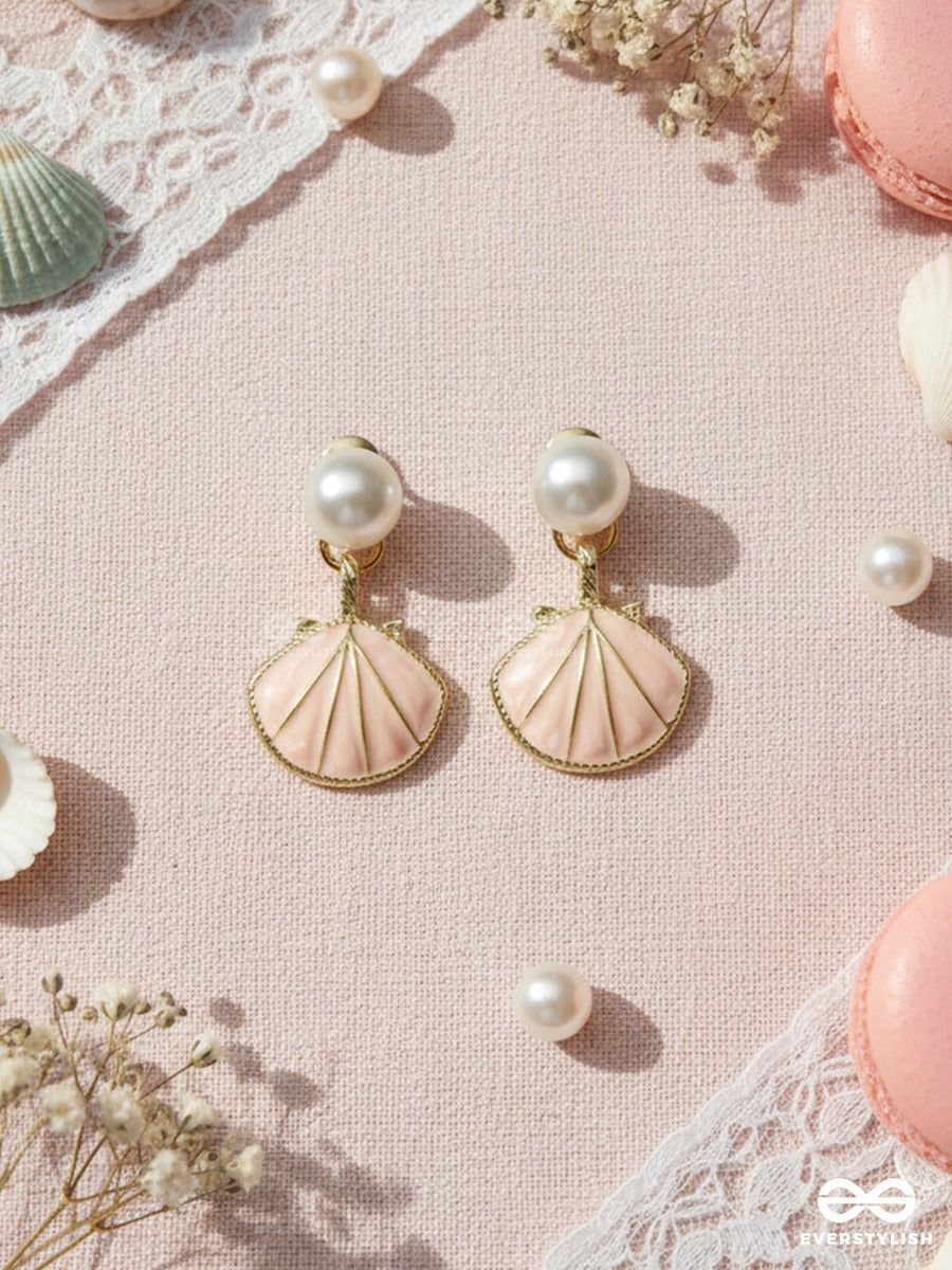 Isla Pearl - Blush Shell Drop Earrings