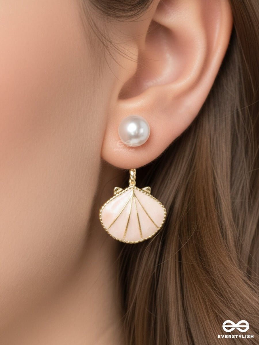 Isla Pearl - Blush Shell Drop Earrings