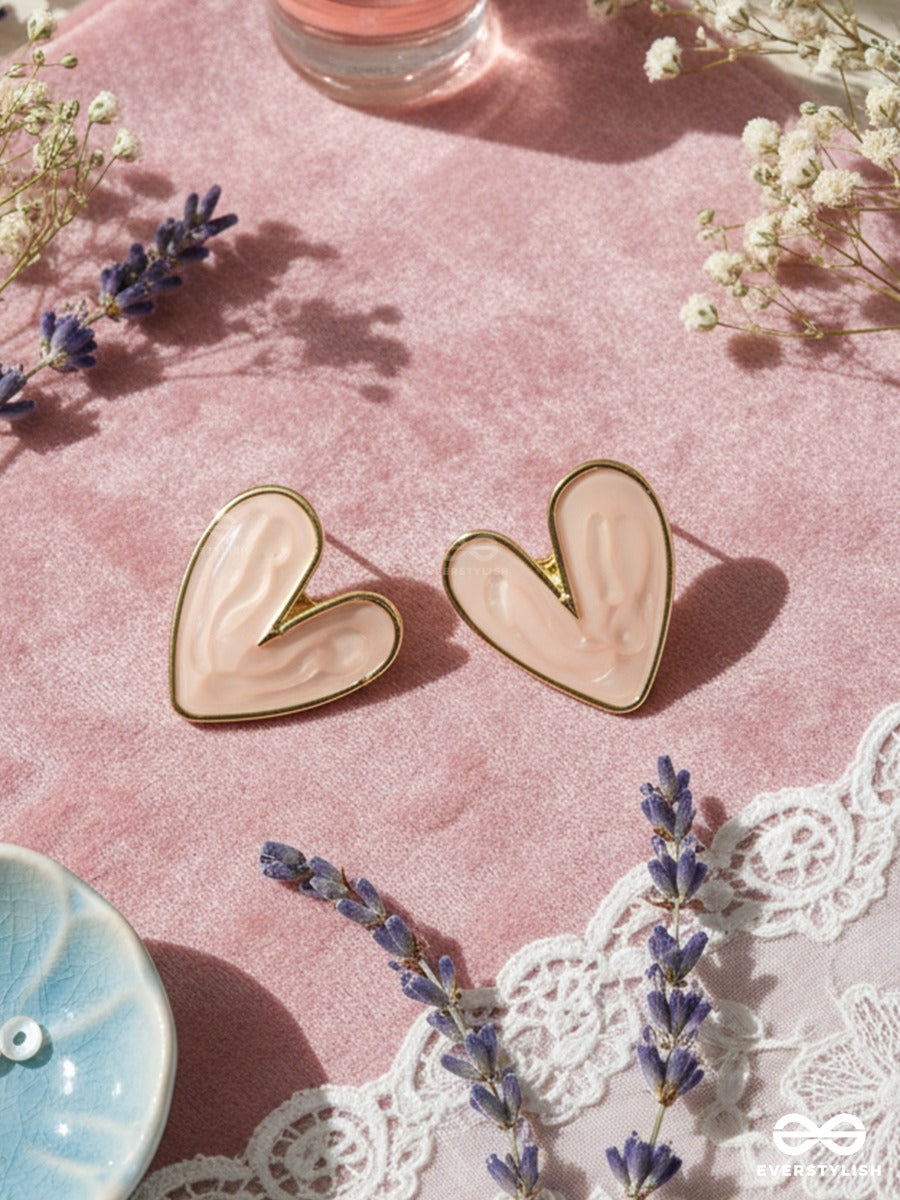 Cupid Blush - Heart Stud Earrings