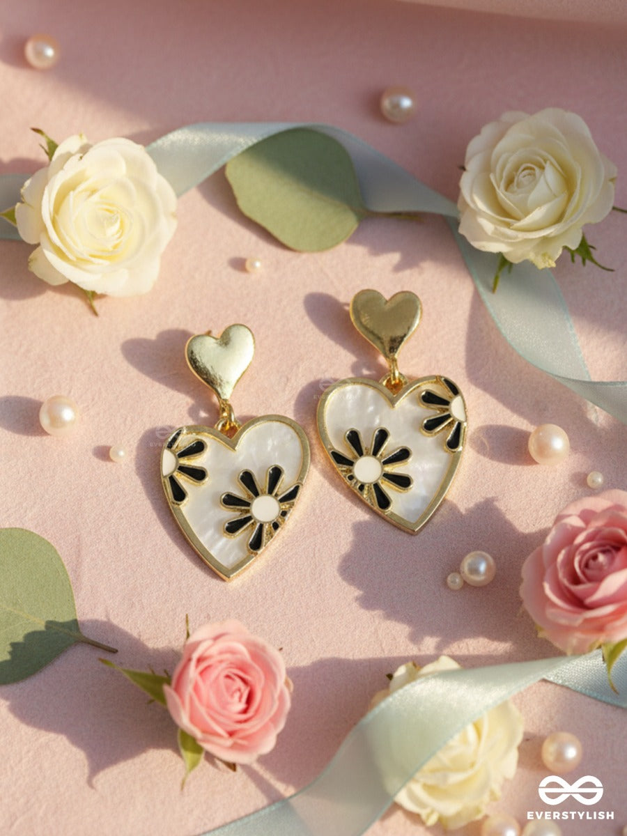Love Garden - Floral Heart Studs