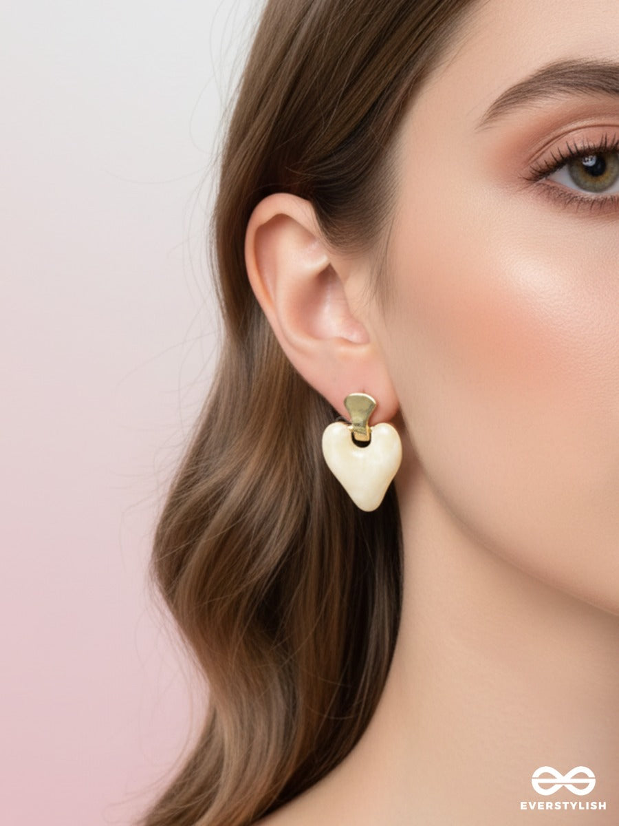 Buttercream Love - Gloss Heart Earrings