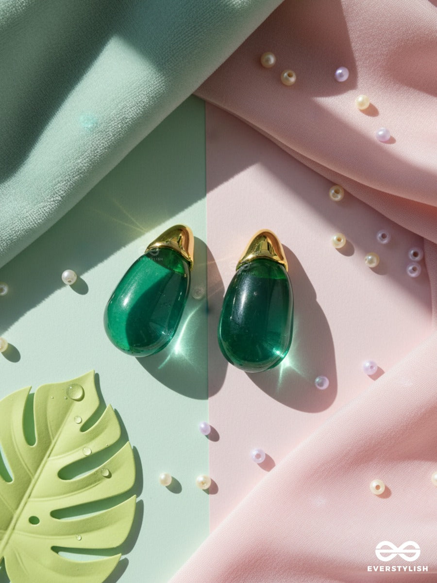 Verde Elixir - Glass Drop Earrings