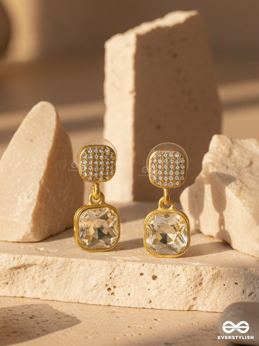 Champagne Charm - Crystal Drop Earrings