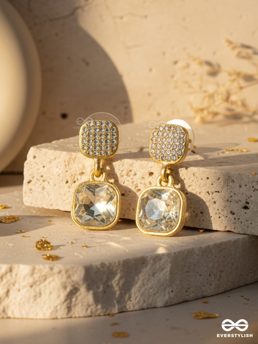Champagne Charm - Crystal Drop Earrings