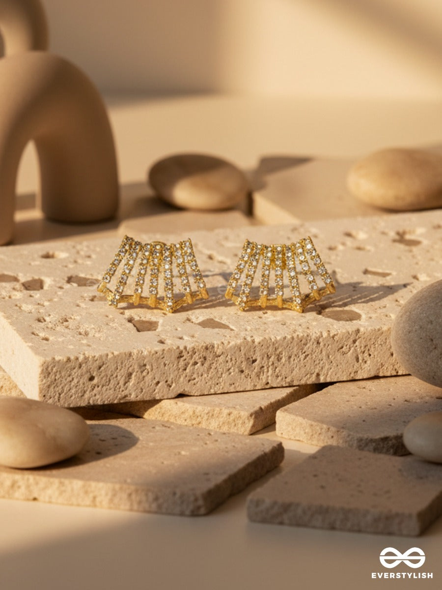 Starlight Cascade - Crystal Stud Earrings