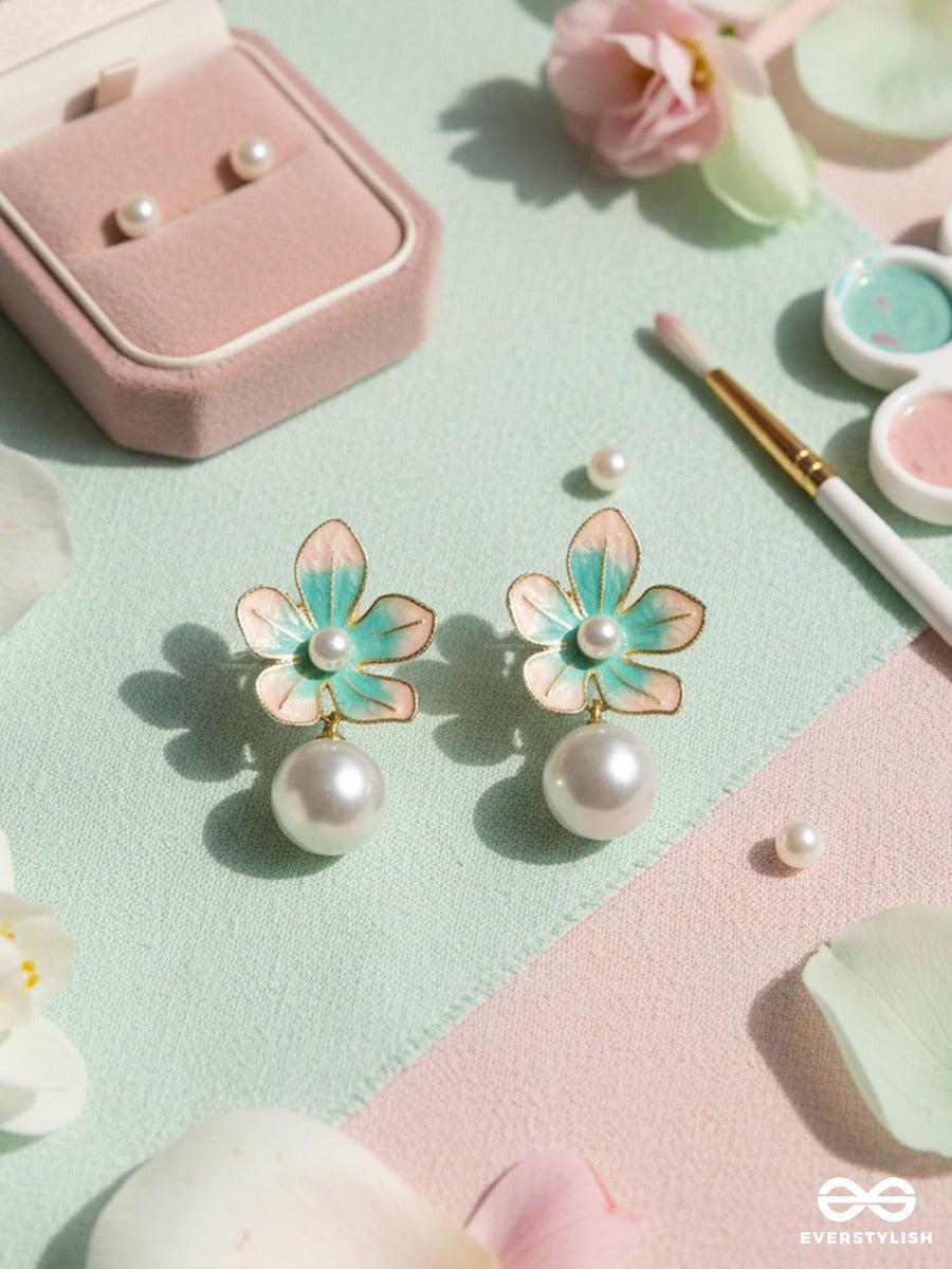 Pearl Meadow - Aqua Floral Drops