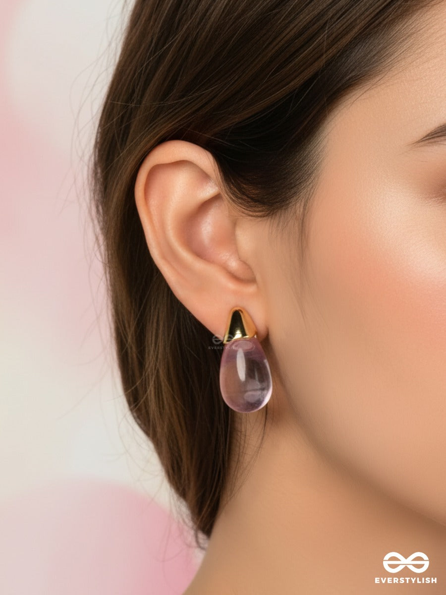 Rose Elixir - Glass Drop Earrings
