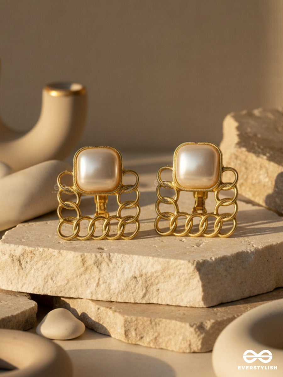 Pearl Matrix - Sculpted Stud Earrings