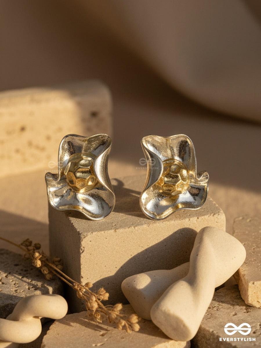 Gold Rumble - Statement Bloom Earrings