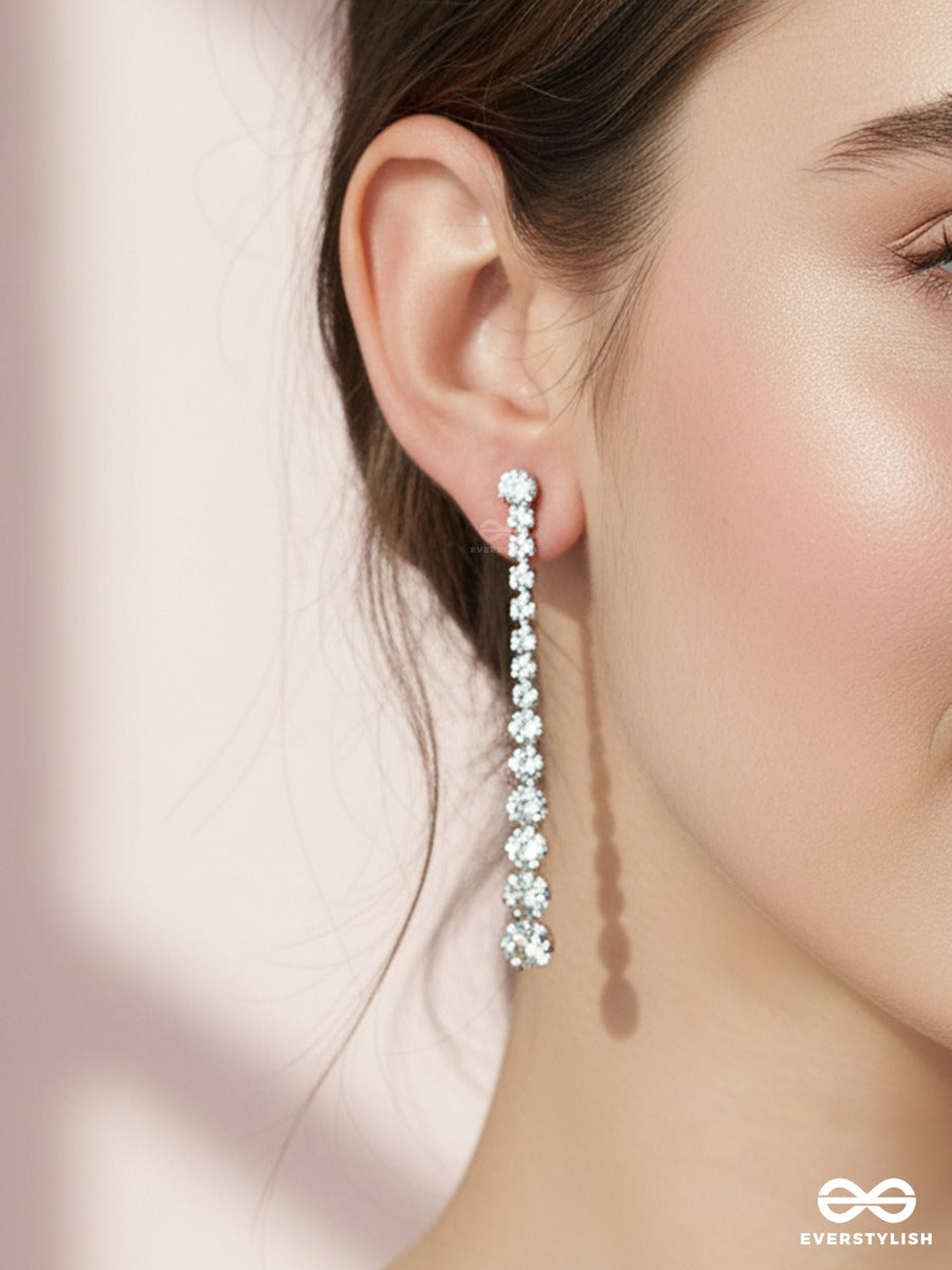 Shimmer Stream - Crystal Dangle Earrings