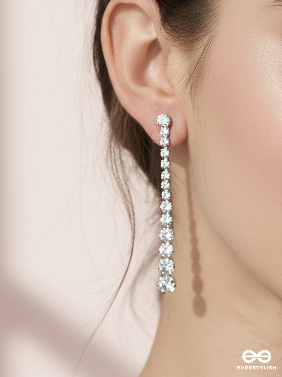 Shimmer Stream - Crystal Dangle Earrings