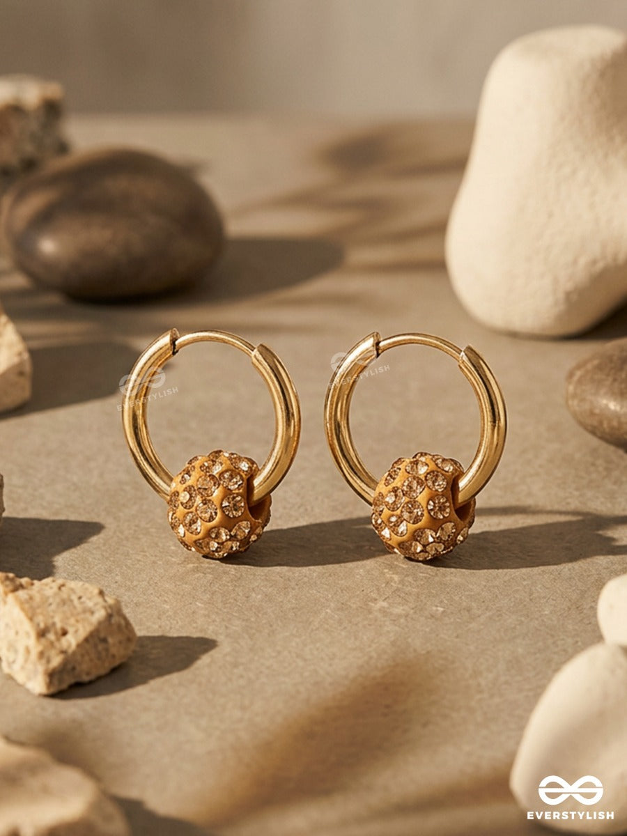 Prism Hoop - Crystal Charm Earrings