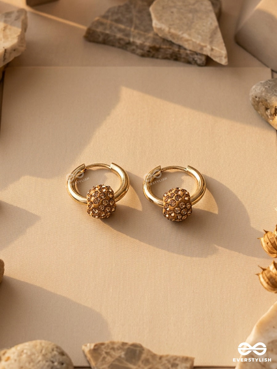 Prism Hoop - Crystal Charm Earrings