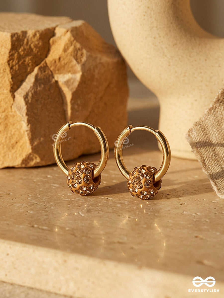 Prism Hoop - Crystal Charm Earrings