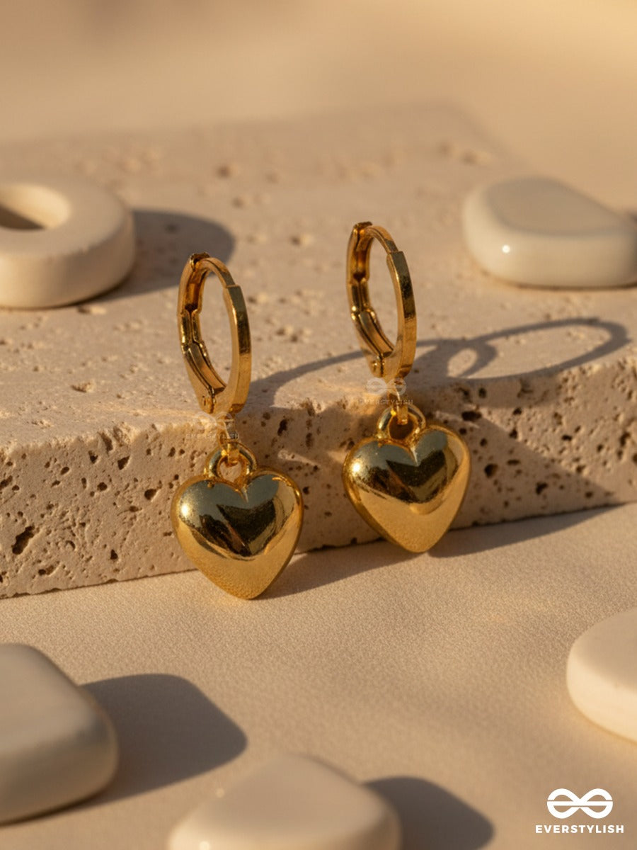 Love Drop - Heart Charm Earrings