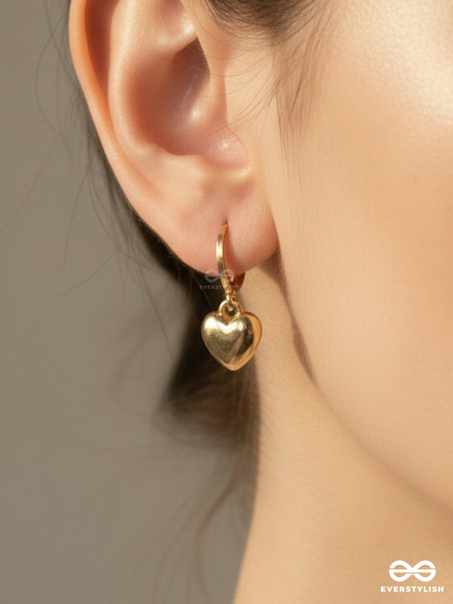 Love Drop - Heart Charm Earrings