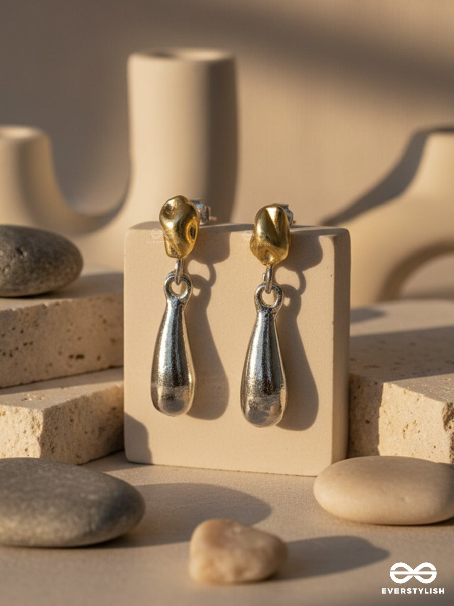 Mercury Fall - Liquid Metal Drop Earrings