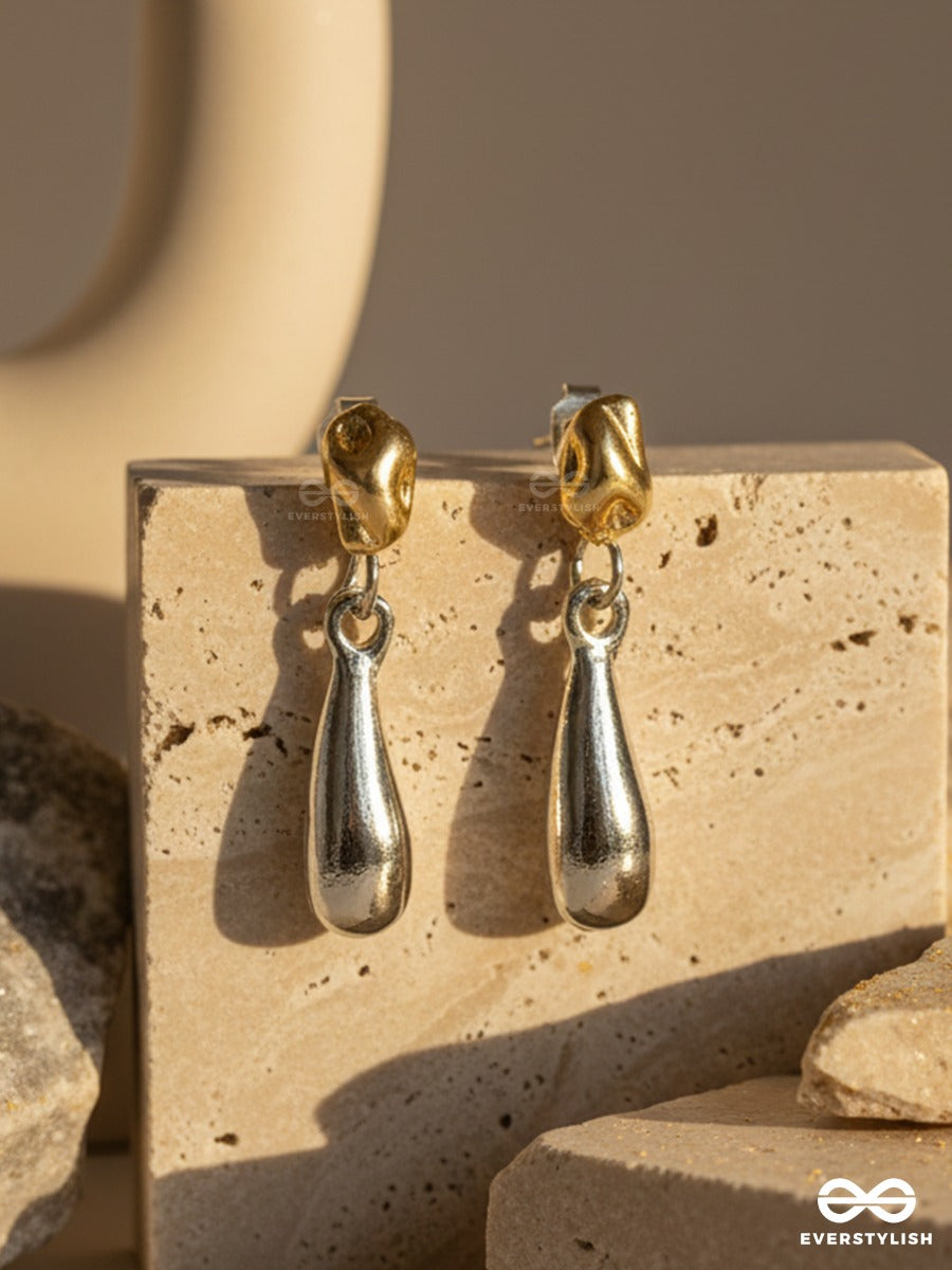 Mercury Fall - Liquid Metal Drop Earrings
