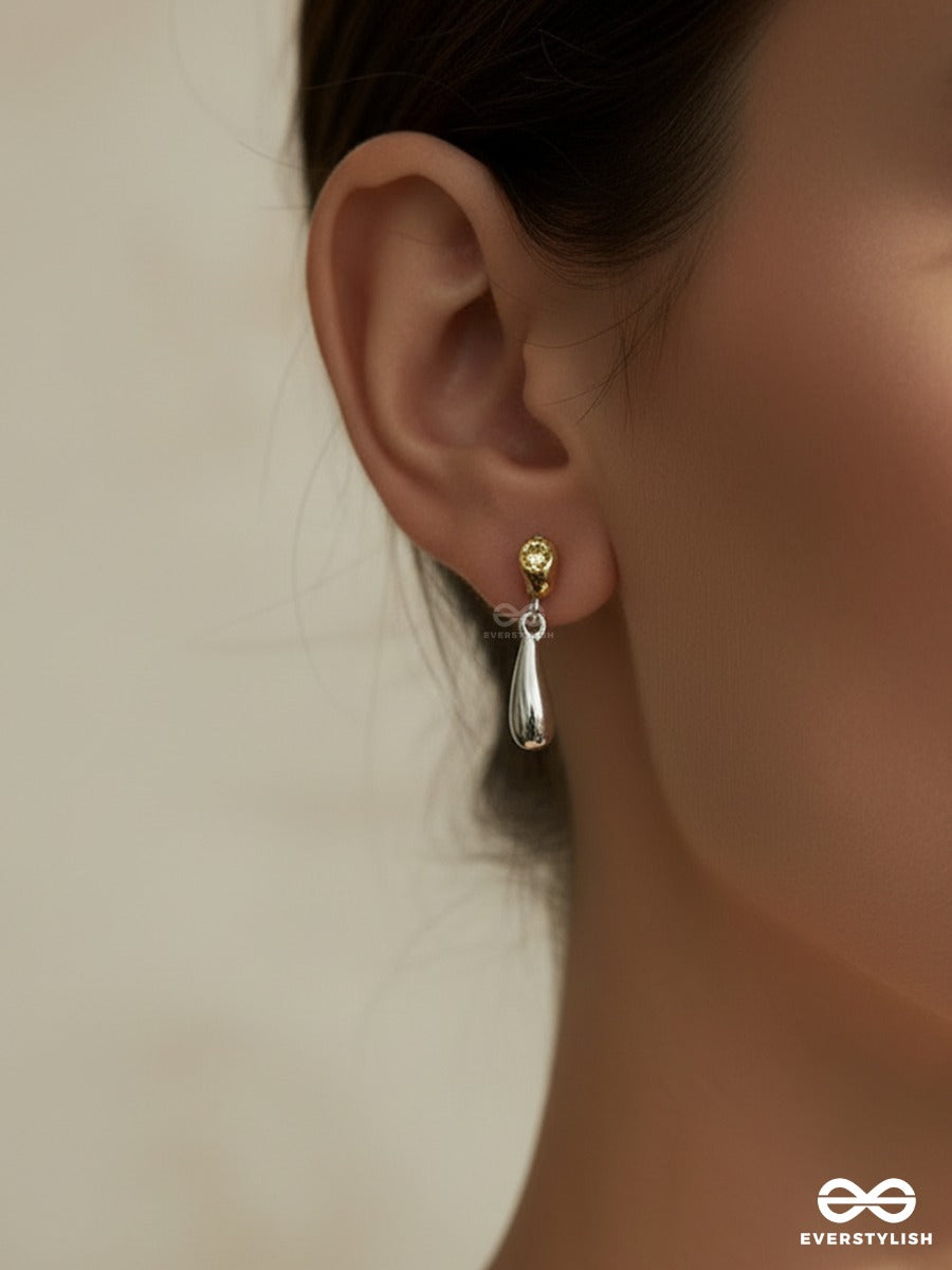Mercury Fall - Liquid Metal Drop Earrings