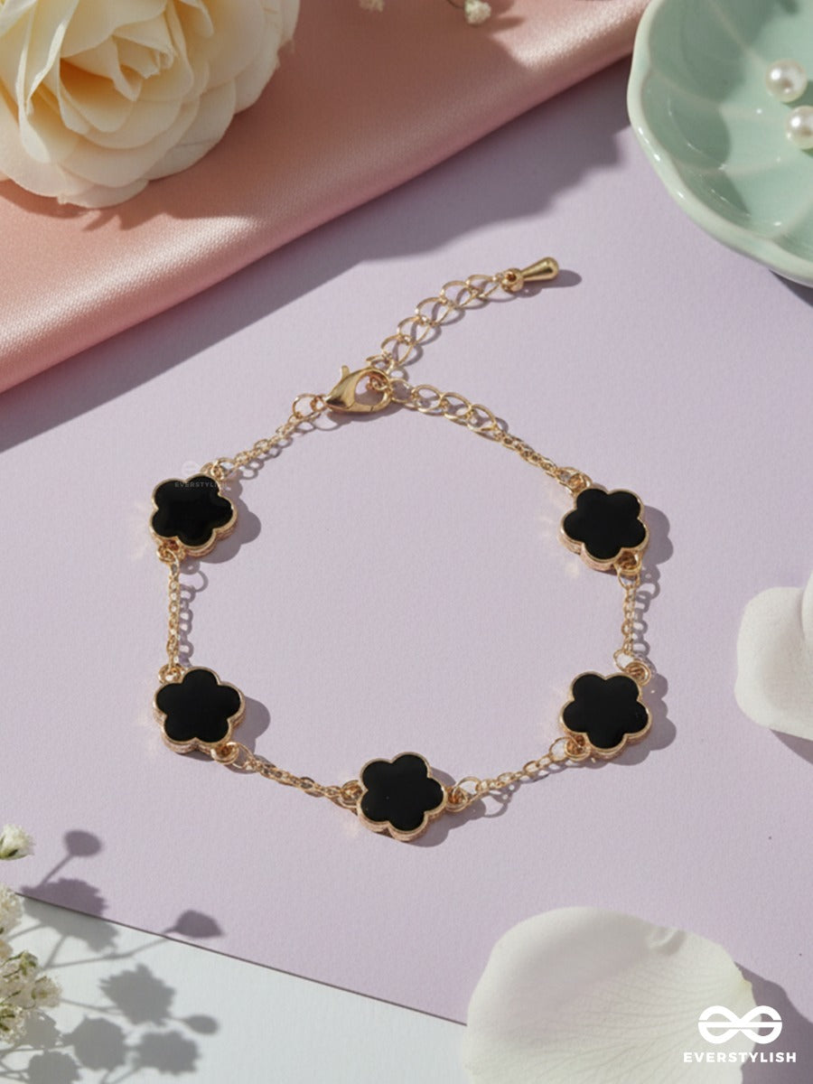 Noir Bloom - Floral Link Bracelet