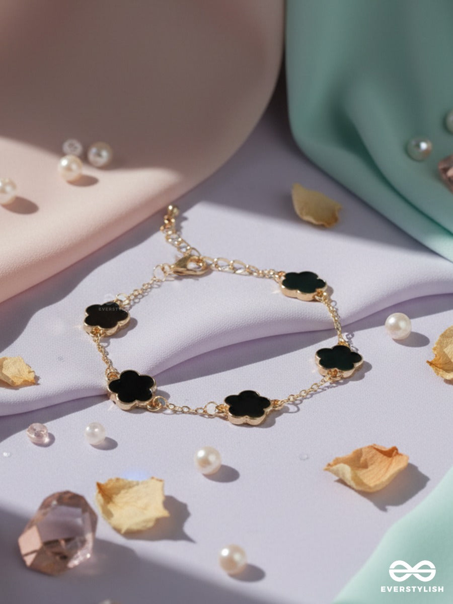 Noir Bloom - Floral Link Bracelet