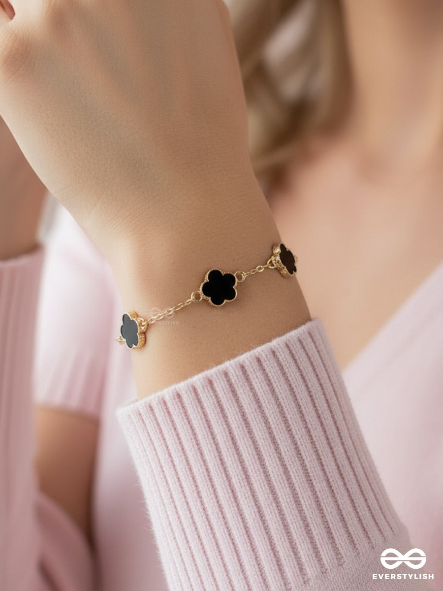 Noir Bloom - Floral Link Bracelet
