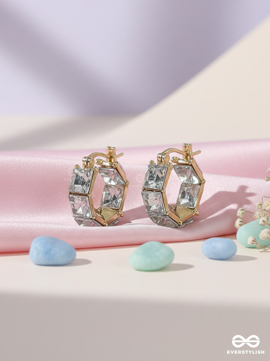 Shimra Band - Faceted Hoop Earrings