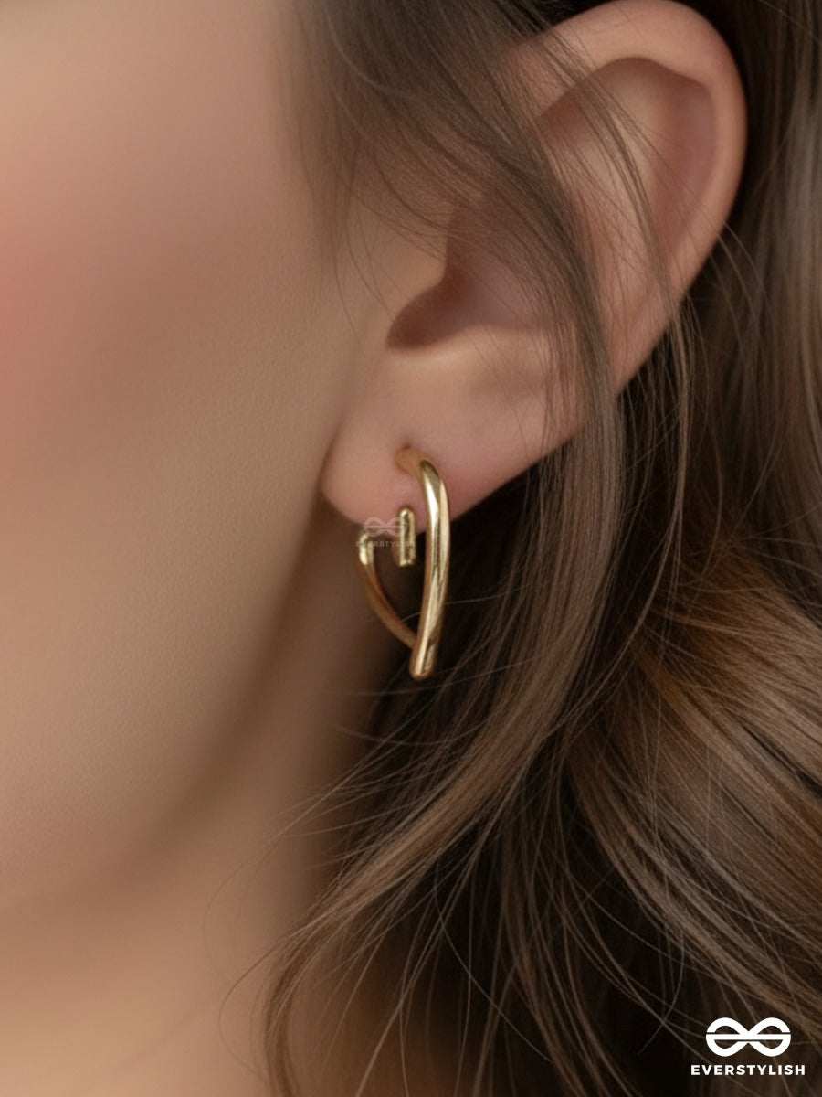 Beat Line - Modern Heart Shape Earrings