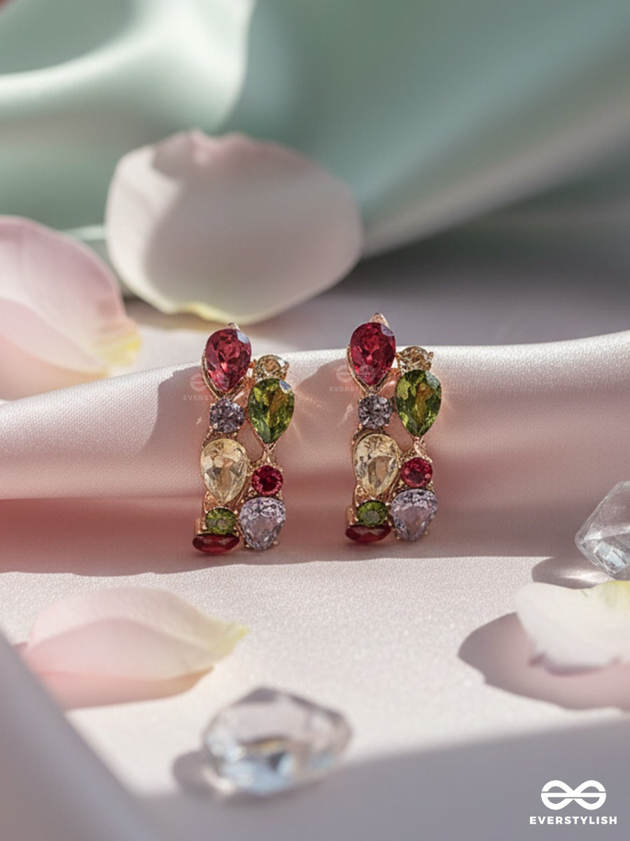 Gem Mosaic - Colorful Cluster Earrings
