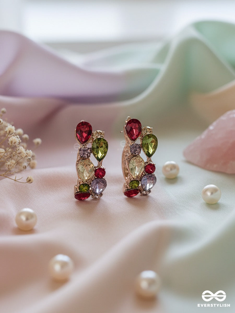 Gem Mosaic - Colorful Cluster Earrings