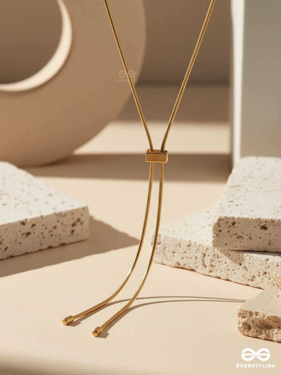 Pull Cord - Sleek Adjustable Necklace