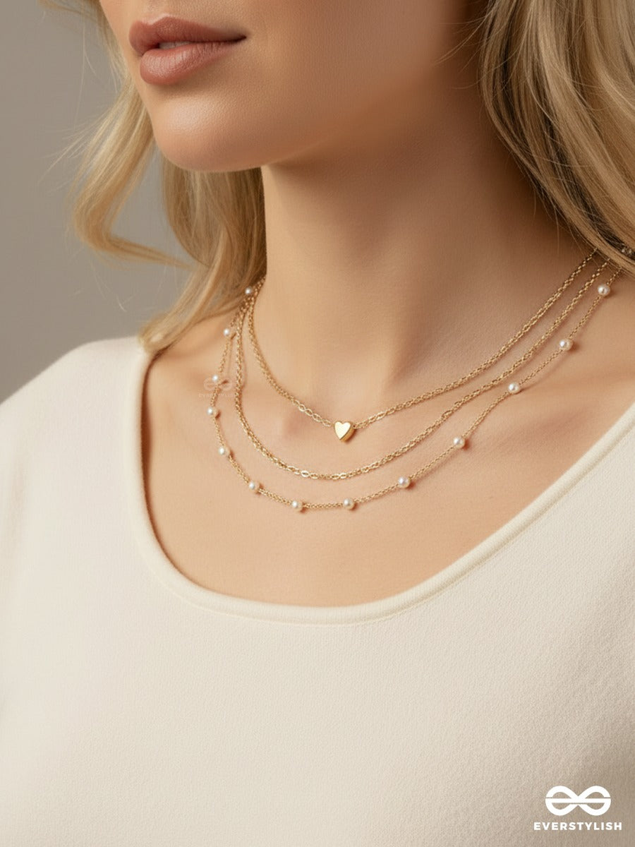 Chain Veil - Minimal Dainty Necklace Set