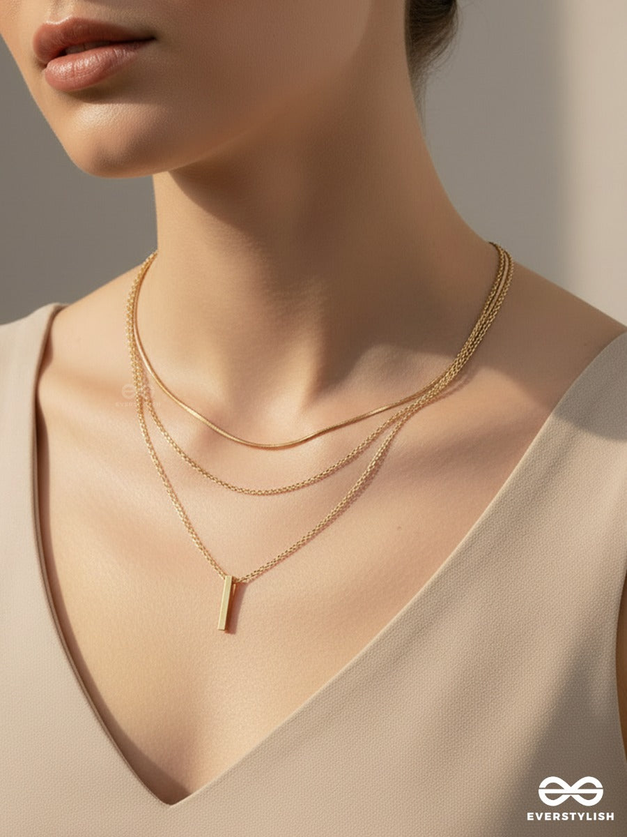 Chain Symphony - Layered Drop Necklace