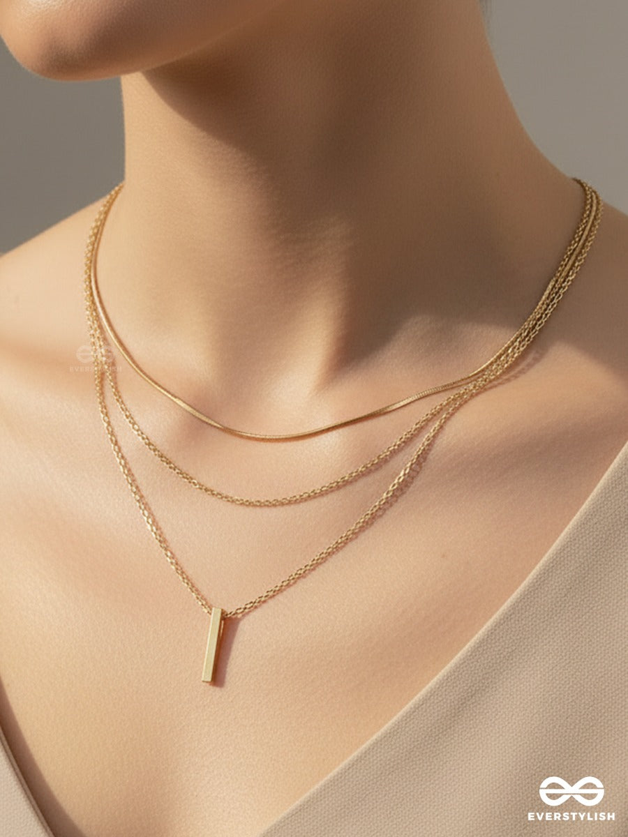 Chain Symphony - Layered Drop Necklace