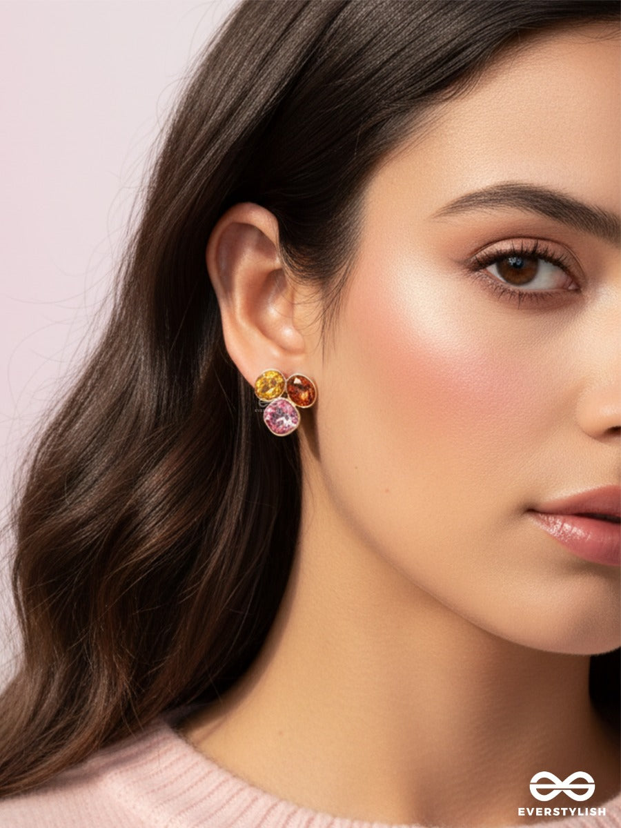 Jewel Pod - Cluster Drop Earrings
