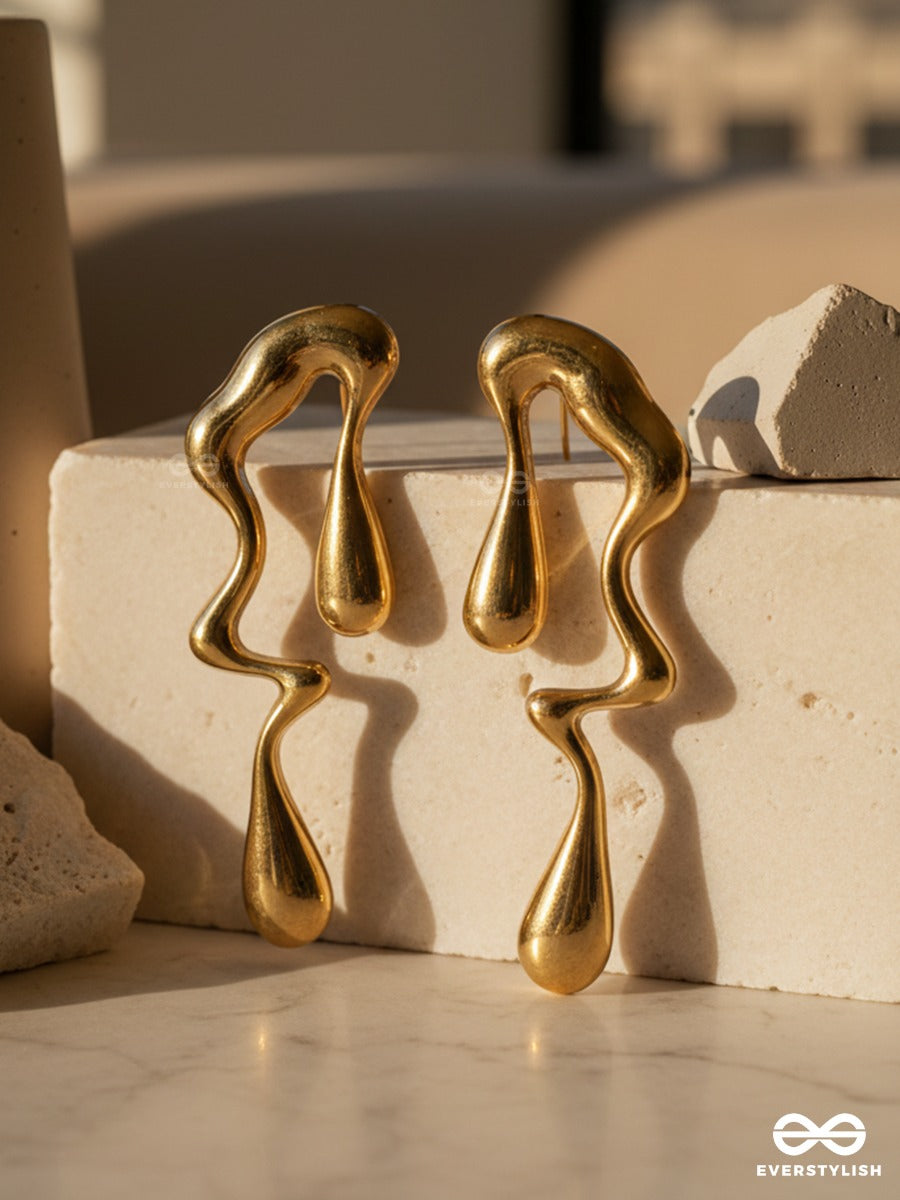 Muse Line - Abstract Face Drop Earrings