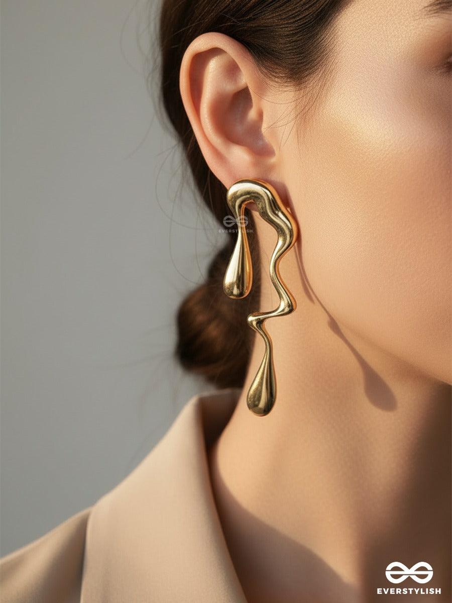 Muse Line - Abstract Face Drop Earrings