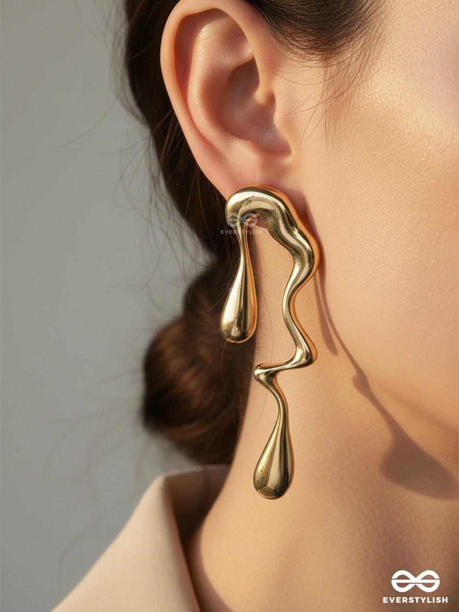 Muse Line - Abstract Face Drop Earrings