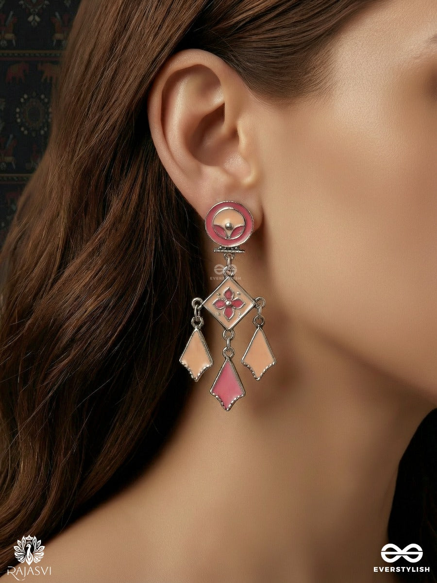 Bloomscape Charm - Oxidised Ornate Statement Jodhpuri Jhumkas